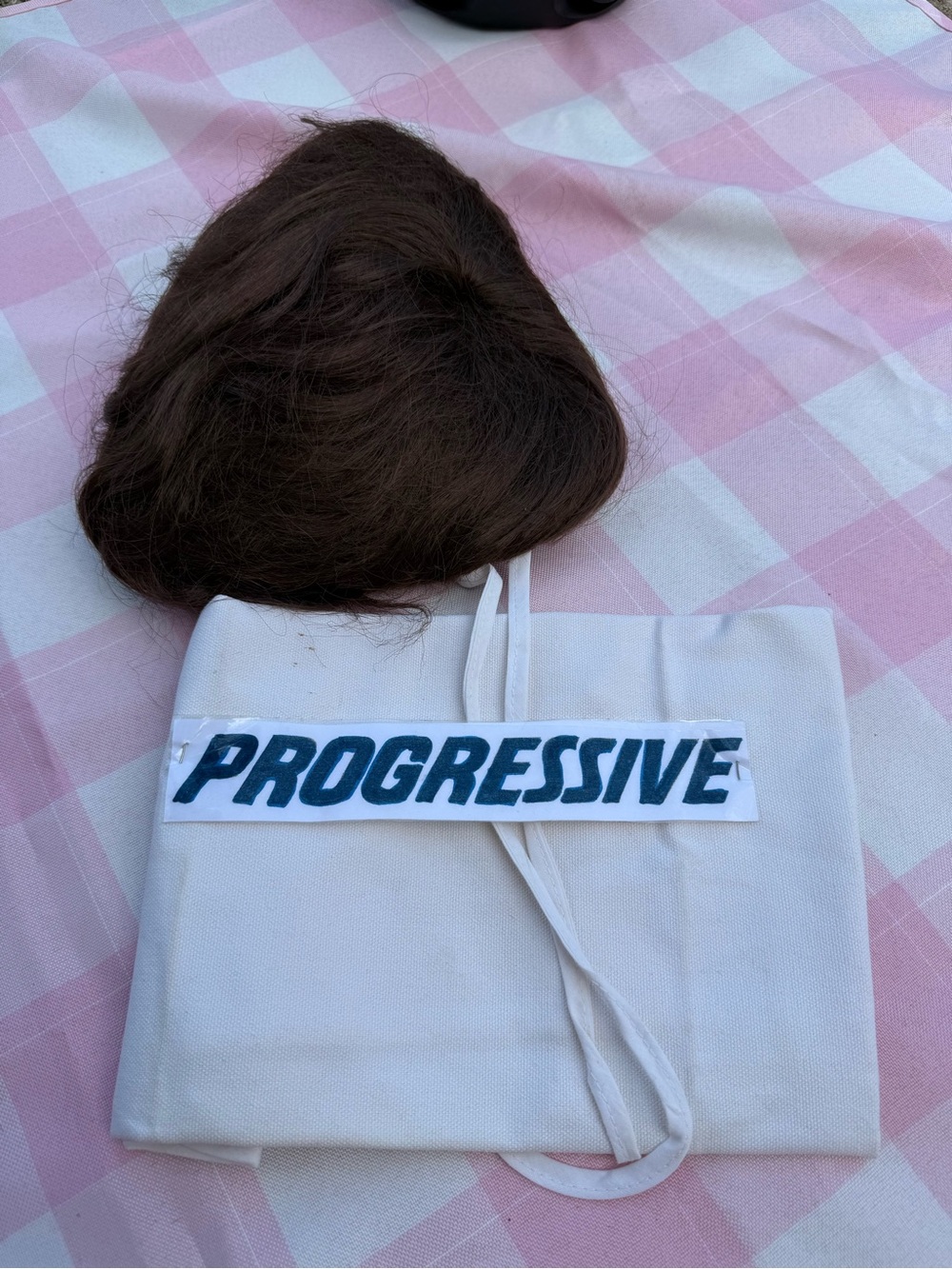 Flo-progressive- Halloween set wig, apron, accessories